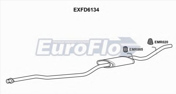 EuroFlo EXFD6134 Глушитель выхлопных газов конечный 