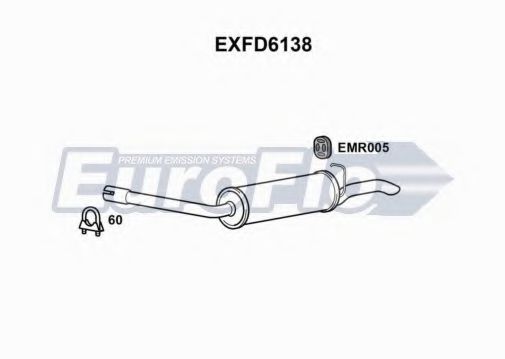 EuroFlo EXFD6138 Глушитель выхлопных газов конечный 