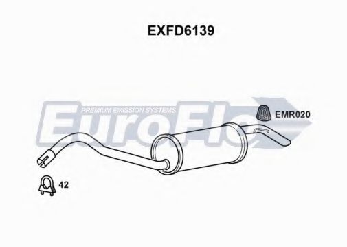 EuroFlo EXFD6139 Глушитель выхлопных газов конечный 