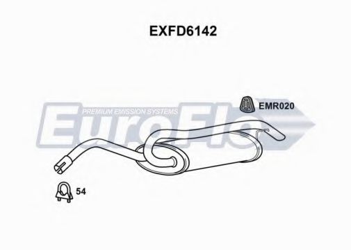 EuroFlo EXFD6142 Глушитель выхлопных газов конечный 