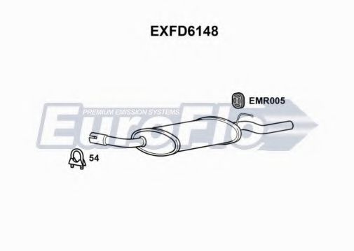EuroFlo EXFD6148 Глушитель выхлопных газов конечный 