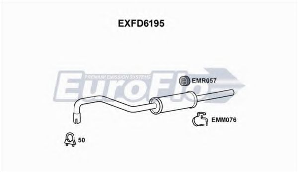 EuroFlo EXFD6195 Глушитель выхлопных газов конечный 