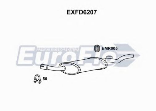 EuroFlo EXFD6207 Глушитель выхлопных газов конечный 