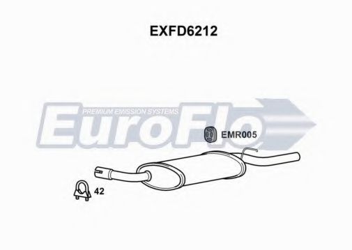 EuroFlo EXFD6212 Глушитель выхлопных газов конечный 