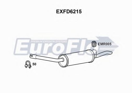 EuroFlo EXFD6215 Глушитель выхлопных газов конечный для FORD SCORPIO I (Форд Скорпио 1) EuroFlo EXFD6215 Глушитель выхлопных газов конечный для FORD SCORPIO I (Форд Скорпио 1)