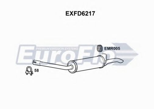 EuroFlo EXFD6217 Глушитель выхлопных газов конечный для FORD SCORPIO I (Форд Скорпио 1) EuroFlo EXFD6217 Глушитель выхлопных газов конечный для FORD SCORPIO I (Форд Скорпио 1)