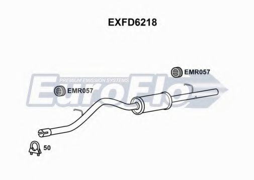 EuroFlo EXFD6218 Глушитель выхлопных газов конечный 