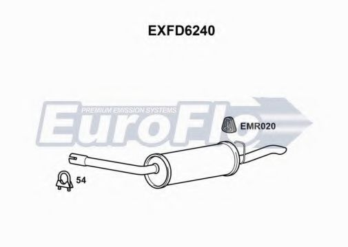 EuroFlo EXFD6240 Глушитель выхлопных газов конечный 
