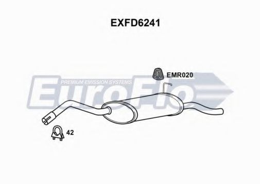 EuroFlo EXFD6241 Глушитель выхлопных газов конечный 