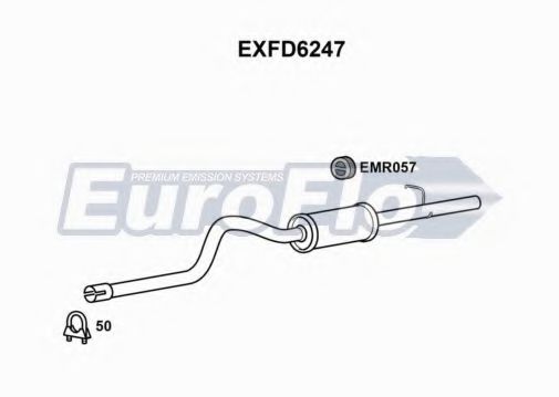 EuroFlo EXFD6247 Глушитель выхлопных газов конечный 