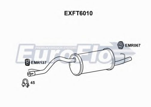 EuroFlo EXFT6010 Глушитель выхлопных газов конечный для FIAT PANDA (Фиат Панда) EuroFlo EXFT6010 Глушитель выхлопных газов конечный для FIAT PANDA (Фиат Панда)