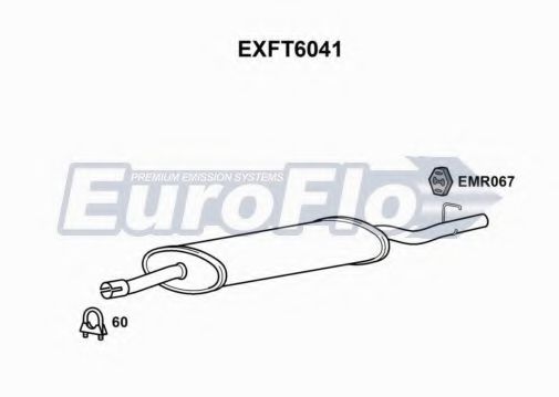 EuroFlo EXFT6041 Глушитель выхлопных газов конечный для FIAT TEMPRA (Фиат Тэмпра) EuroFlo EXFT6041 Глушитель выхлопных газов конечный для FIAT TEMPRA (Фиат Тэмпра)