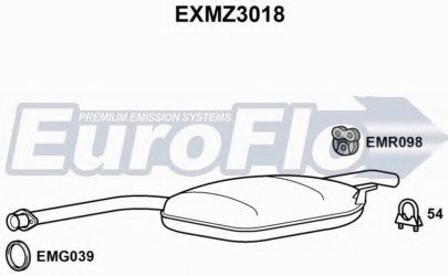 EuroFlo EXMZ3018 Средний глушитель выхлопных газов для MERCEDESBENZ (Мерседес бенц) EuroFlo EXMZ3018 Средний глушитель выхлопных газов для MERCEDESBENZ (Мерседес бенц)
