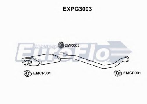 EuroFlo EXPG3003 Средний глушитель выхлопных газов для PEUGEOT (Пежо) EuroFlo EXPG3003 Средний глушитель выхлопных газов для PEUGEOT (Пежо)
