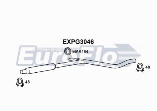 EuroFlo EXPG3046 Средний глушитель выхлопных газов для PEUGEOT 305 II (Пежо 305 2) EuroFlo EXPG3046 Средний глушитель выхлопных газов для PEUGEOT 305 II (Пежо 305 2)