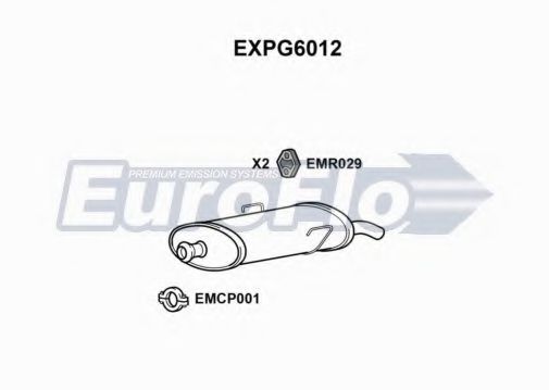 EuroFlo EXPG6012 Глушитель выхлопных газов конечный для PEUGEOT 205 II (Пежо 205 2) EuroFlo EXPG6012 Глушитель выхлопных газов конечный для PEUGEOT 205 II (Пежо 205 2)