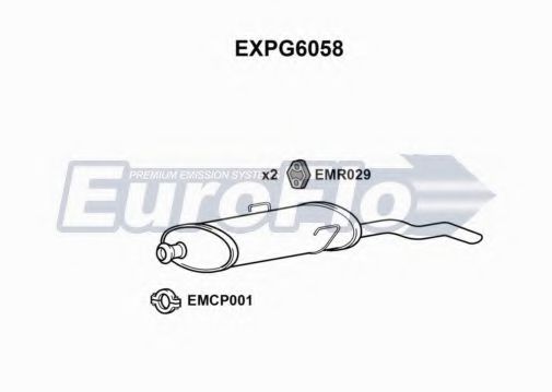 EuroFlo EXPG6058 Глушитель выхлопных газов конечный для PEUGEOT 309 II (Пежо 309 2) EuroFlo EXPG6058 Глушитель выхлопных газов конечный для PEUGEOT 309 II (Пежо 309 2)