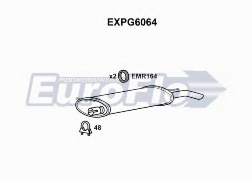 EuroFlo EXPG6064 Глушитель выхлопных газов конечный для PEUGEOT 305 II (Пежо 305 2) EuroFlo EXPG6064 Глушитель выхлопных газов конечный для PEUGEOT 305 II (Пежо 305 2)
