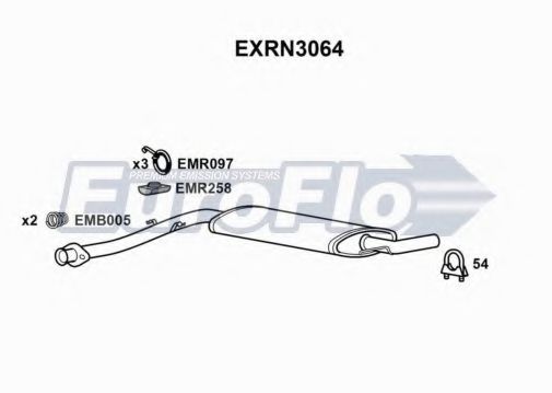 EuroFlo EXRN3064 Средний глушитель выхлопных газов для RENAULT ESPACE I (Рено Эспаcэ и) EuroFlo EXRN3064 Средний глушитель выхлопных газов для RENAULT ESPACE I (Рено Эспаcэ и)