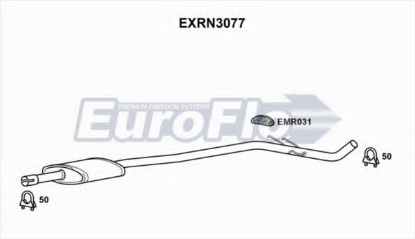 EuroFlo EXRN3077 Средний глушитель выхлопных газов для RENAULT 9 (Рено 9) EuroFlo EXRN3077 Средний глушитель выхлопных газов для RENAULT 9 (Рено 9)