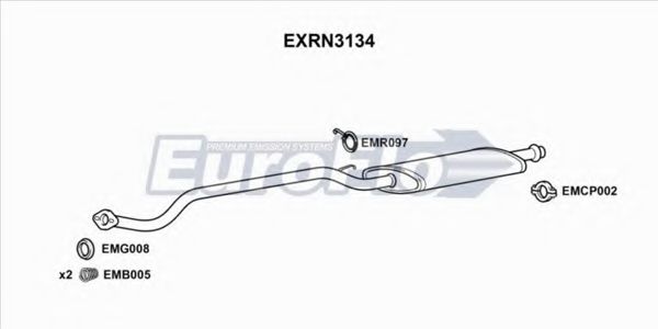 EuroFlo EXRN3134 Средний глушитель выхлопных газов для RENAULT TRAFIC (Рено Трафик) EuroFlo EXRN3134 Средний глушитель выхлопных газов для RENAULT TRAFIC (Рено Трафик)