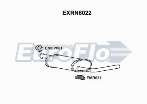 EuroFlo EXRN6022 Глушитель выхлопных газов конечный для RENAULT TRAFIC (Рено Трафик) EuroFlo EXRN6022 Глушитель выхлопных газов конечный для RENAULT TRAFIC (Рено Трафик)