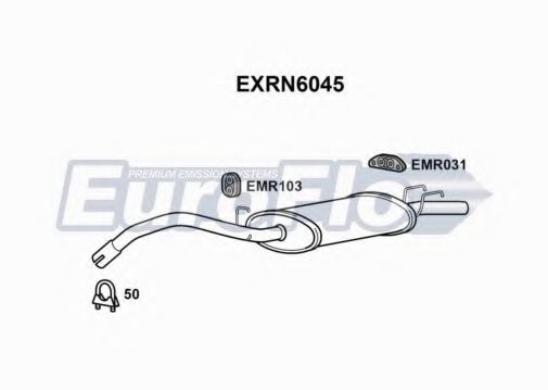 EuroFlo EXRN6045 Глушитель выхлопных газов конечный для RENAULT 9 (Рено 9) EuroFlo EXRN6045 Глушитель выхлопных газов конечный для RENAULT 9 (Рено 9)