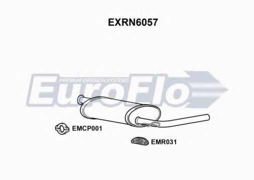 EuroFlo EXRN6057 Глушитель выхлопных газов конечный для RENAULT TRAFIC (Рено Трафик) EuroFlo EXRN6057 Глушитель выхлопных газов конечный для RENAULT TRAFIC (Рено Трафик)