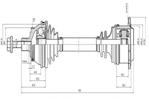 AYWIPARTS AW1530307A Приводной вал 
