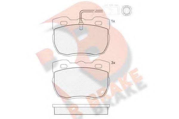 R BRAKE RB0839 Комплект тормозных колодок, дисковый тормоз 