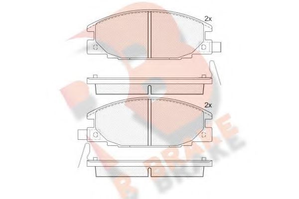 R BRAKE RB0854 Комплект тормозных колодок, дисковый тормоз 