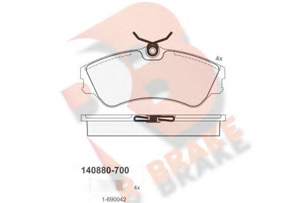 R BRAKE RB0880-700 Тормозные колодки для VOLKSWAGEN (Фольксваген) R BRAKE RB0880-700 Тормозные колодки для VOLKSWAGEN (Фольксваген)