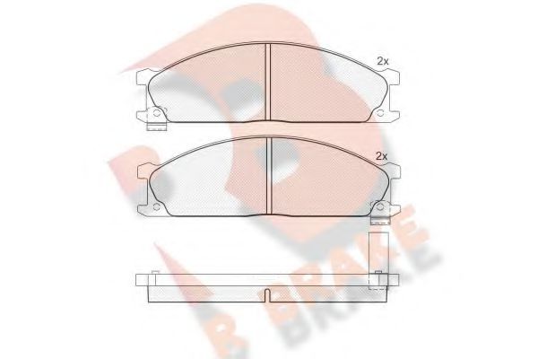 R BRAKE RB0886 Комплект тормозных колодок, дисковый тормоз 