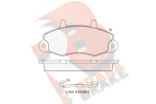 R BRAKE RB0896-203 Комплект тормозных колодок, дисковый тормоз 