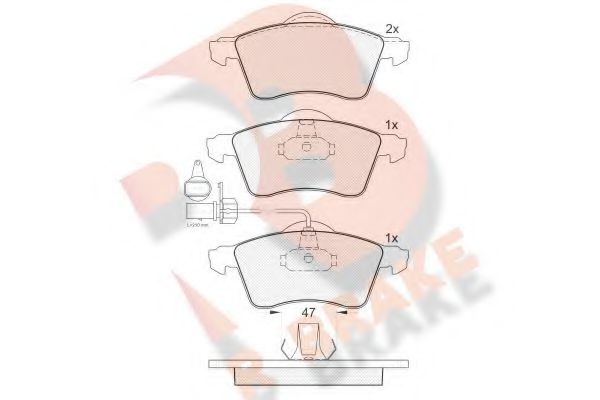 R BRAKE RB1320 Тормозные колодки для VOLKSWAGEN (Фольксваген) R BRAKE RB1320 Тормозные колодки для VOLKSWAGEN (Фольксваген)