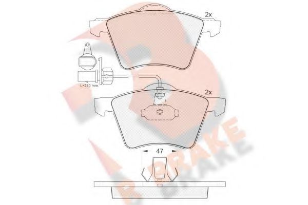 R BRAKE RB1350 Тормозные колодки для VOLKSWAGEN (Фольксваген) R BRAKE RB1350 Тормозные колодки для VOLKSWAGEN (Фольксваген)