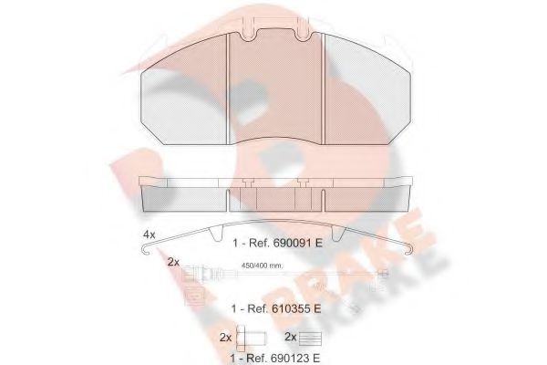 R BRAKE RB1405-122 Тормозные колодки для RENAULT TRUCKS ILIADE (Рено трак Илиадэ) R BRAKE RB1405-122 Тормозные колодки для RENAULT TRUCKS ILIADE (Рено трак Илиадэ)
