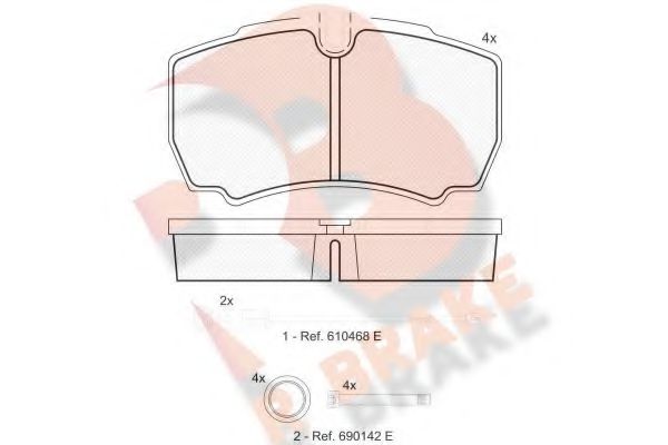 R BRAKE RB1640-117 Тормозные колодки для IVECO DAILY LINE (Ивеко Даилъ линэ) R BRAKE RB1640-117 Тормозные колодки для IVECO DAILY LINE (Ивеко Даилъ линэ)