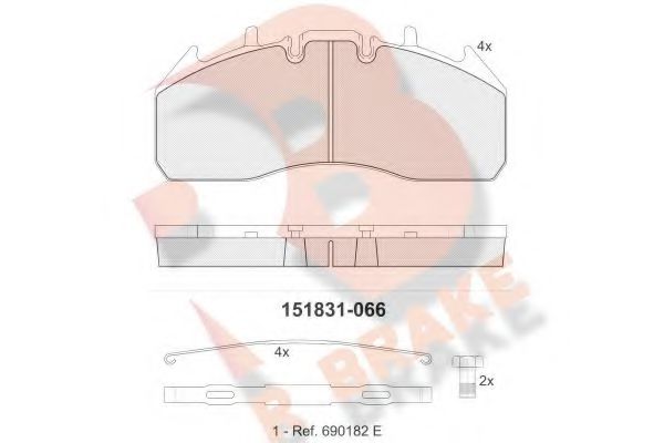 R BRAKE RB1831-066 Тормозные колодки для VOLVO FE II (Вольво Фэ 2) R BRAKE RB1831-066 Тормозные колодки для VOLVO FE II (Вольво Фэ 2)