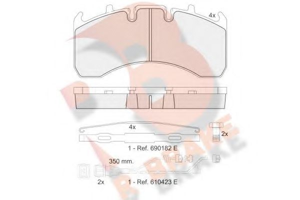 R BRAKE RB1842-122 Тормозные колодки для VOLVO FE II (Вольво Фэ 2) R BRAKE RB1842-122 Тормозные колодки для VOLVO FE II (Вольво Фэ 2)