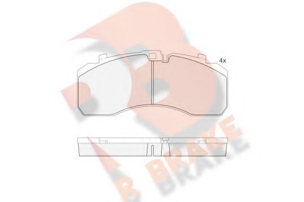 R BRAKE RB2091 Тормозные колодки для SCANIA 3 (Сканиа 3) R BRAKE RB2091 Тормозные колодки для SCANIA 3 (Сканиа 3)