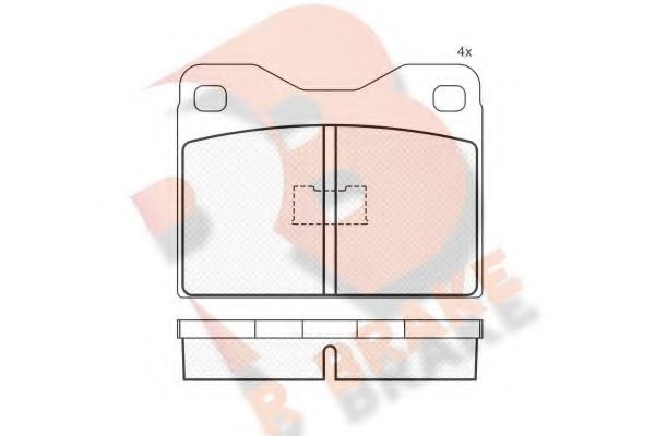 R BRAKE RB0181 Тормозные колодки для AUDI 100 (Ауди 100) R BRAKE RB0181 Тормозные колодки для AUDI 100 (Ауди 100)