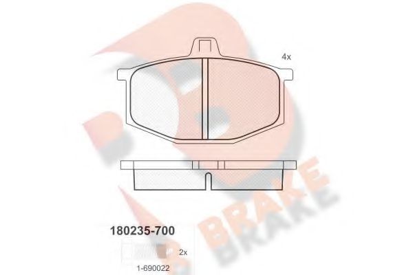R BRAKE RB0235 Тормозные колодки для RENAULT LE CAR (Рено Лэ cар) R BRAKE RB0235 Тормозные колодки для RENAULT LE CAR (Рено Лэ cар)