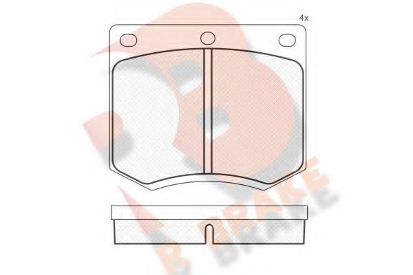 R BRAKE RB0255 Тормозные колодки для ROVER 2000-3500 (Ровер 2000-3500) R BRAKE RB0255 Тормозные колодки для ROVER 2000-3500 (Ровер 2000-3500)