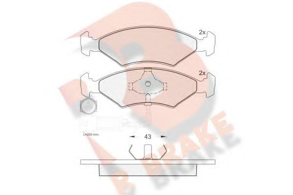 R BRAKE RB0410 Тормозные колодки для FORD FIESTA (Форд Фиэста) R BRAKE RB0410 Тормозные колодки для FORD FIESTA (Форд Фиэста)
