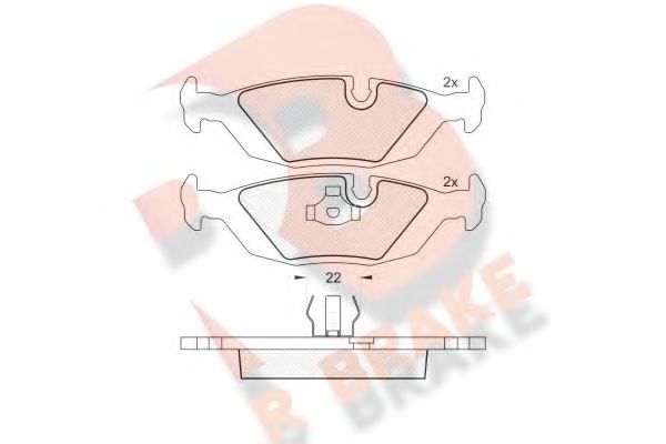 R BRAKE RB0422 Тормозные колодки для BMW (Бмв) R BRAKE RB0422 Тормозные колодки для BMW (Бмв)