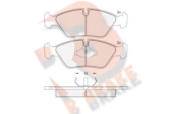 R BRAKE RB0423 Тормозные колодки для BMW (Бмв) R BRAKE RB0423 Тормозные колодки для BMW (Бмв)