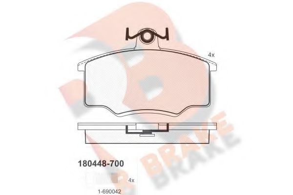 R BRAKE RB0448-700 Тормозные колодки для AUDI 80 (Ауди 80) R BRAKE RB0448-700 Тормозные колодки для AUDI 80 (Ауди 80)
