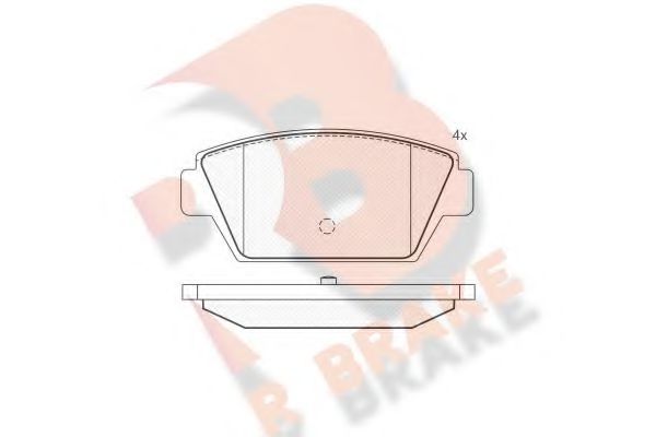 R BRAKE RB0540 Тормозные колодки для MITSUBISHI (Митсубиши/митсубиси) R BRAKE RB0540 Тормозные колодки для MITSUBISHI (Митсубиши/митсубиси)
