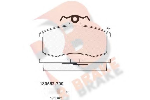 R BRAKE RB0552-700 Тормозные колодки для ZAZ (Заз) R BRAKE RB0552-700 Тормозные колодки для ZAZ (Заз)